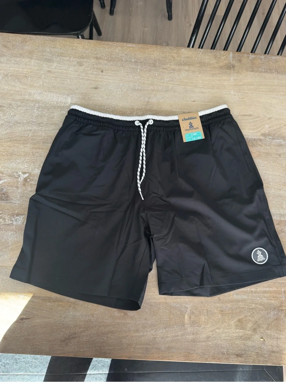 Chubbies The Capes Classic Lined Swim Trunks 7” Inseam XL New Black